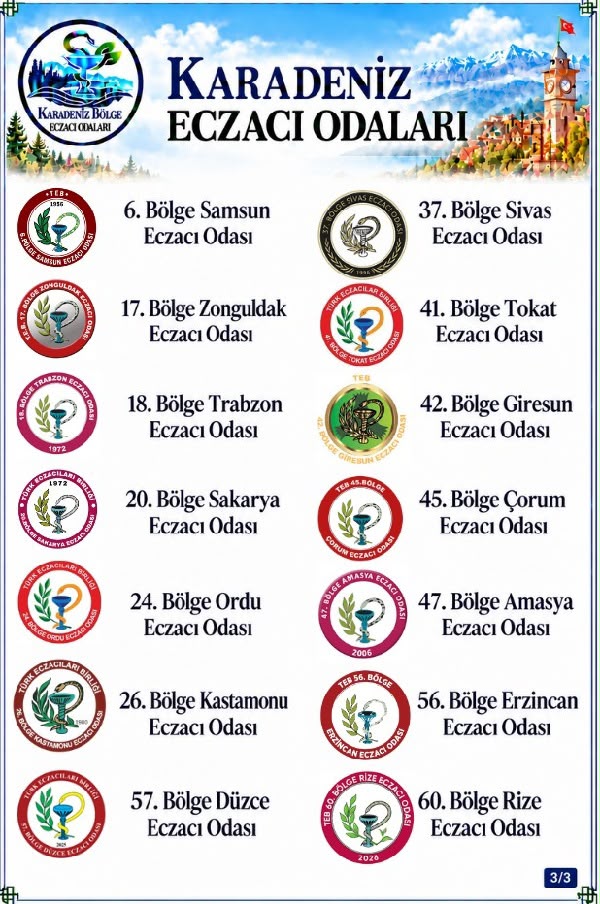 Karadeniz Bölgesi Eczacı Odalarından Ortak Deklarasyon: Karadeniz Bölgesi Eczacı Odalarından Ortak Deklarasyon: